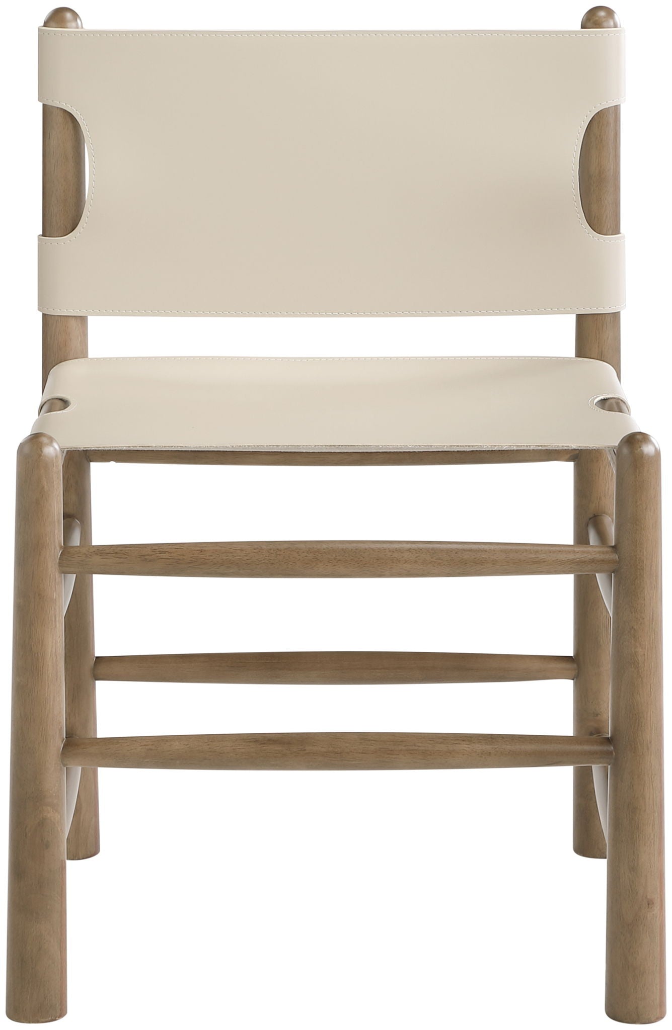 Santos - Vegan Leather Upholstered Dining Chair With Stained Brown Base (Set of 2)