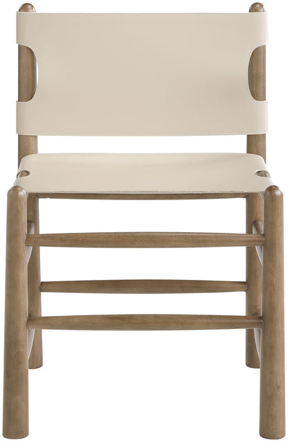 Santos - Vegan Leather Upholstered Dining Chair With Stained Brown Base (Set of 2)