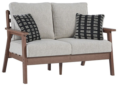 Emmeline - Marrón / Beige - Loveseat C/Cojín