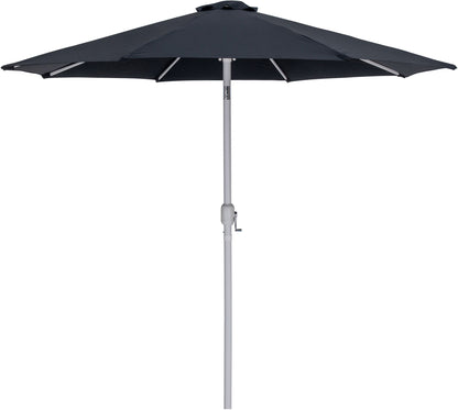 Fiji - Aluminum Patio Umbrella With Square Teak And White Base