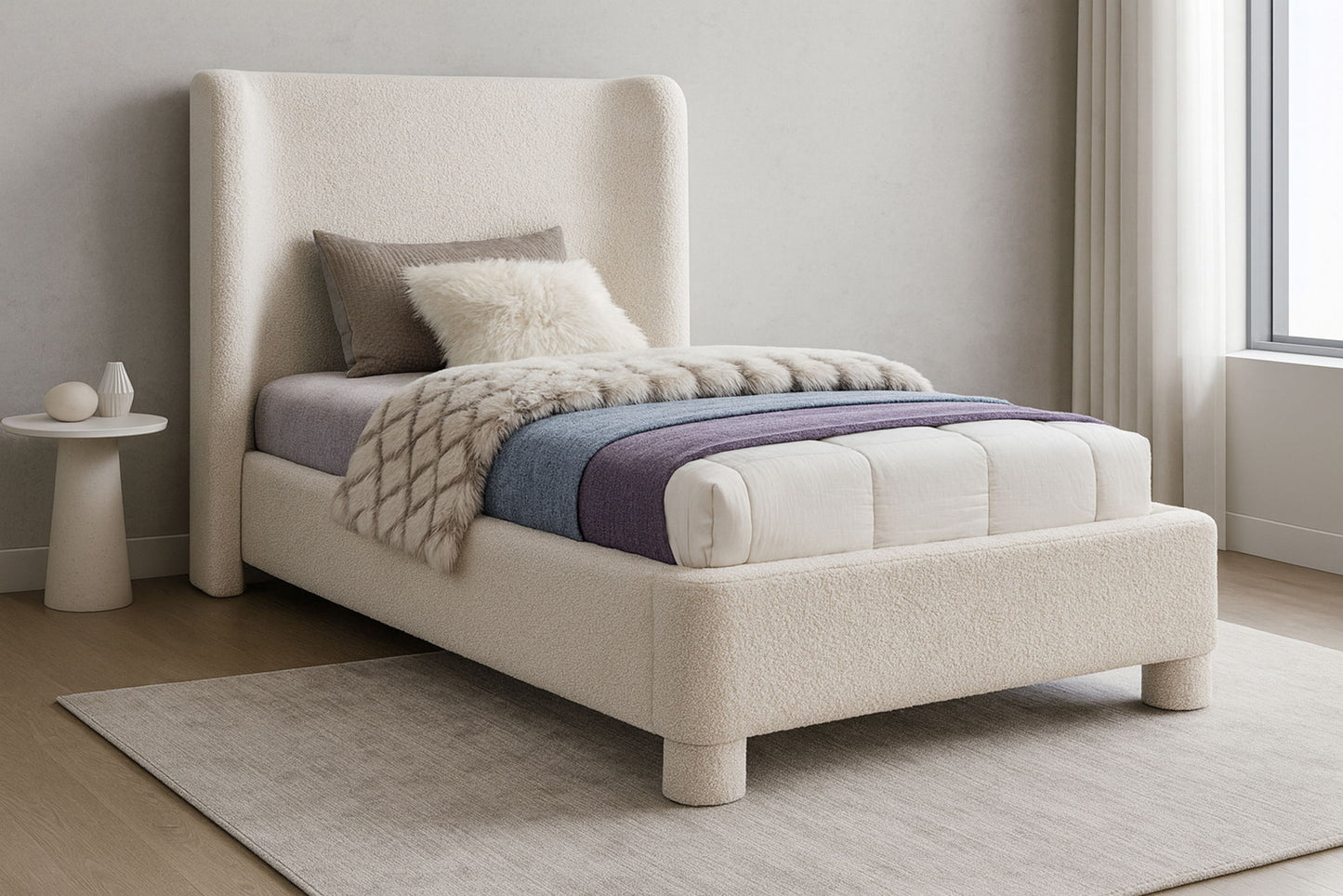 Penny - Boucle Fabric Bed