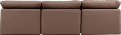 Indulge - Faux Leather 3 Seat Modular Armless Sofa