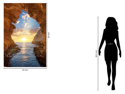 Tempered Glass With Foil - Grotto Sunset - Light Brown