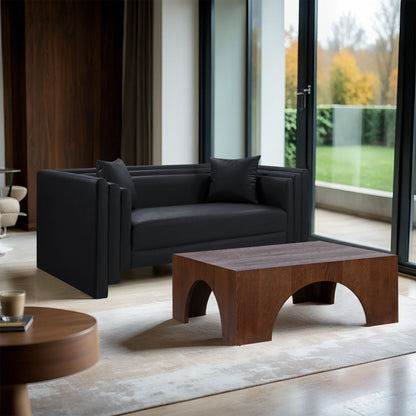 Everett - Vegan Leather Upholstered Loveseat