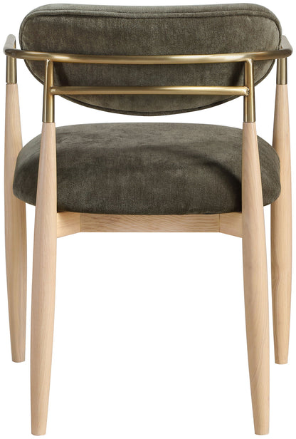 Riccio - Fabric Dining Arm Chair (Set of 2) - Natural Frame