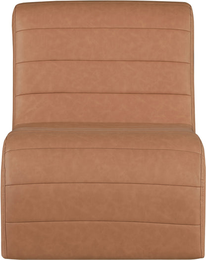 Ivy - Faux Leather Accent Chair - Cognac