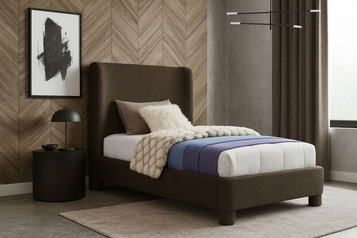 Penny - Boucle Fabric Bed