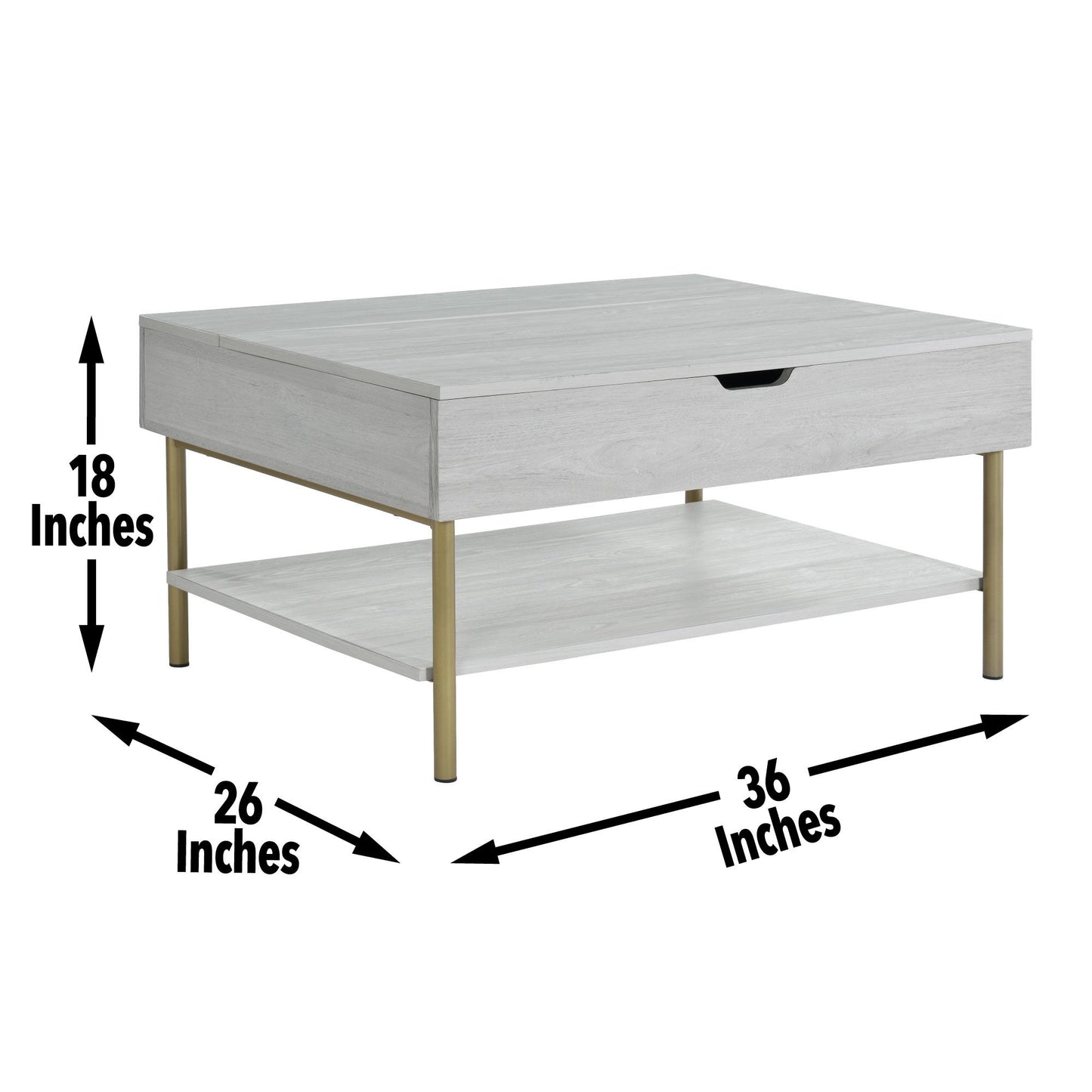 Whitman - Lift-Top Coffee Table - White