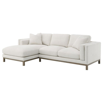 Geneva - Boucle Upholstered Sectional Chaise Sofa - Sand