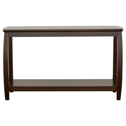 Dixon - Mesa de sofá rectangular con estante inferior - Espresso