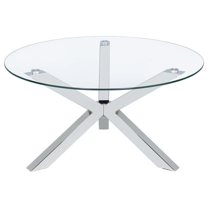 Kenzie - Round Tempered Glass Top Table