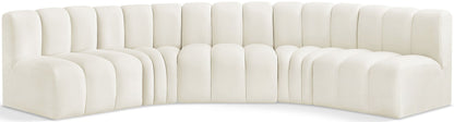Arc - Velvet 5 Piece U-Shaped Modular Sofa