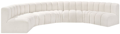 Arc - Boucle Fabric 7 Piece U-Shaped Modular Sofa