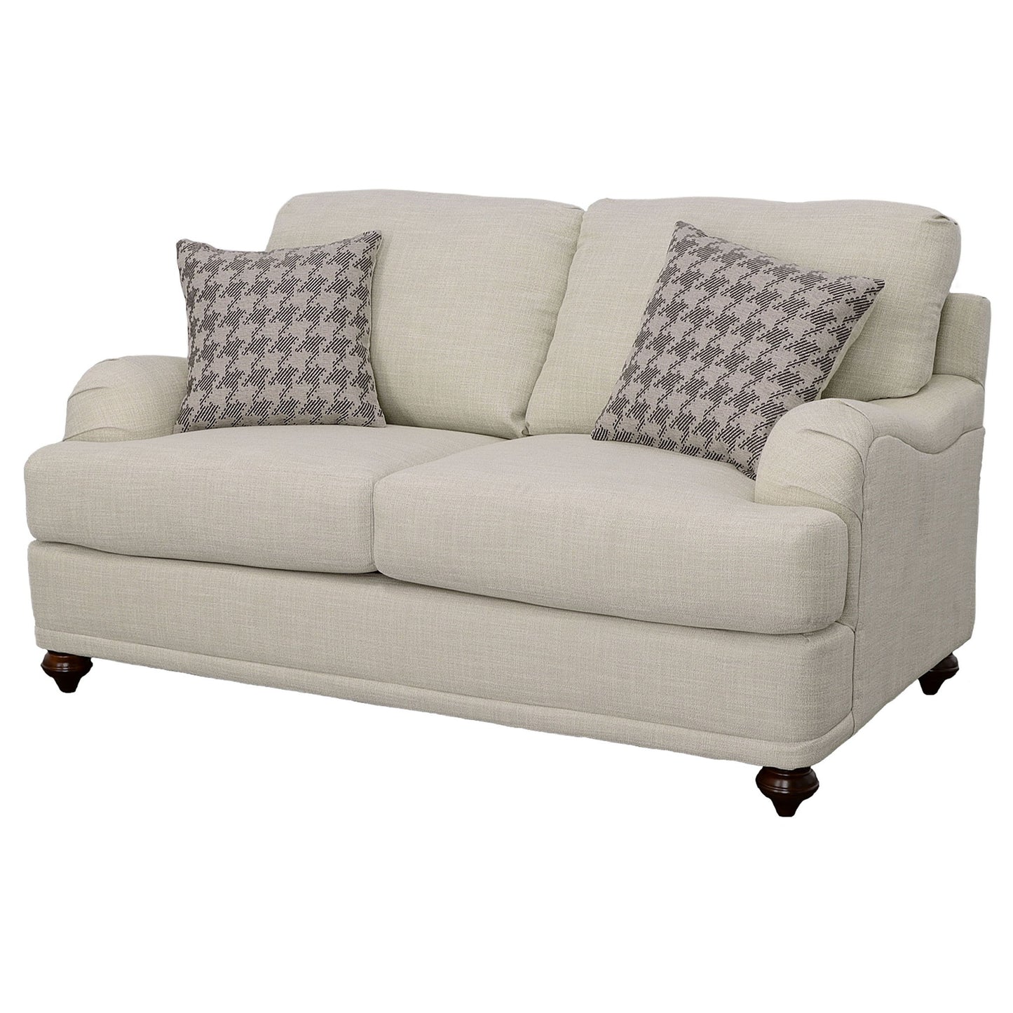 Glenn - Loveseat con respaldo acolchado - Gris claro