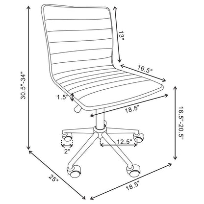 Chryses - Upholstered Adjustable Home Office Desk Chair