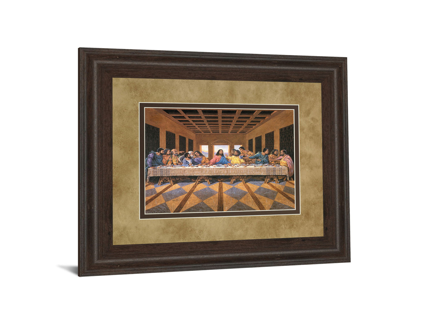 Last Supper (African American) - Framed Print Wall Art - Light Brown