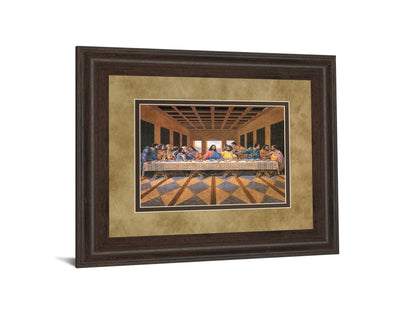 Last Supper (African American) - Framed Print Wall Art - Light Brown