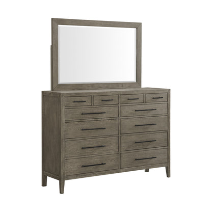 Versailles - Contemporary 12 Drawer Dresser & Mirror Set