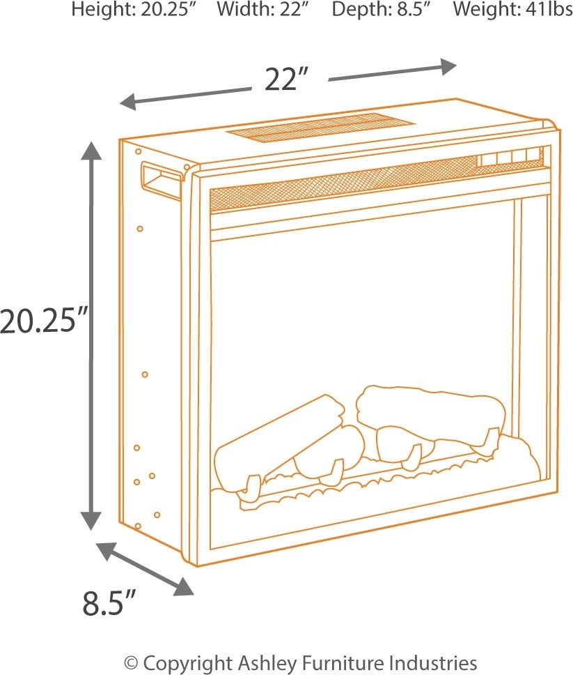 Dorrinson - Mueble para TV con inserto para chimenea