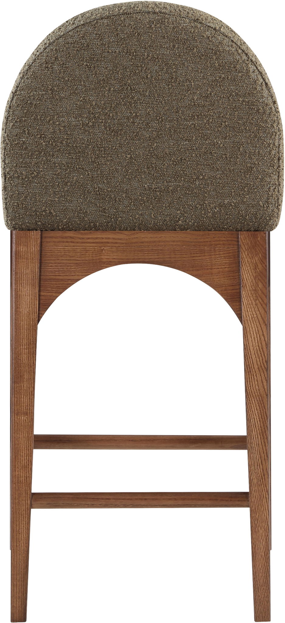 Waldorf - Boucle Stool With Brown Legs
