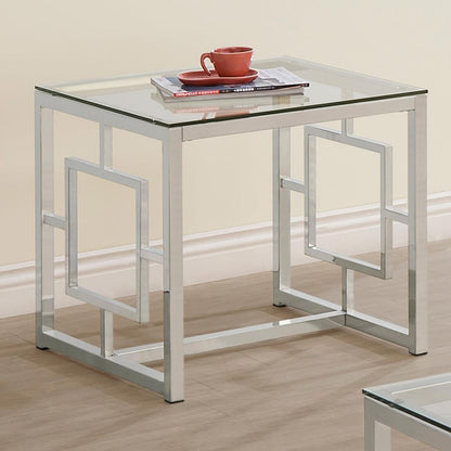 Merced - Glass Top Metal Table