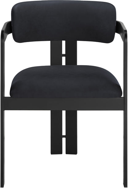 Aurum - Vegan Leather Upholstered Dining Chair With Graphite Black Base (Set of 2)