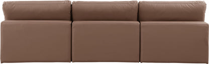 Comfy - Faux Leather Modular Armless Sofa 3 Seats
