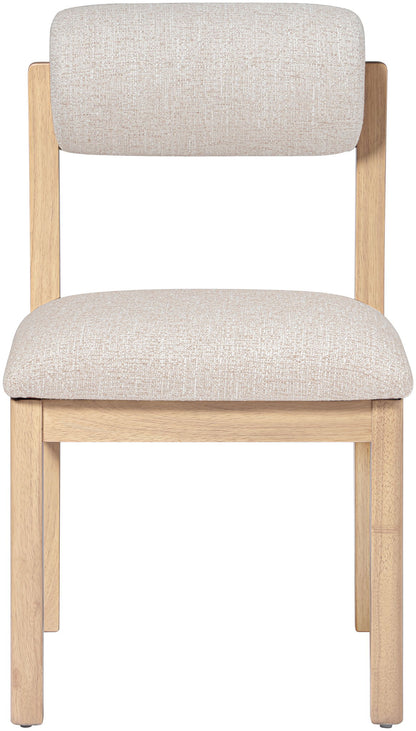 Roundhill - Fabric Dining Chair (Set of 2) - Natural Frame
