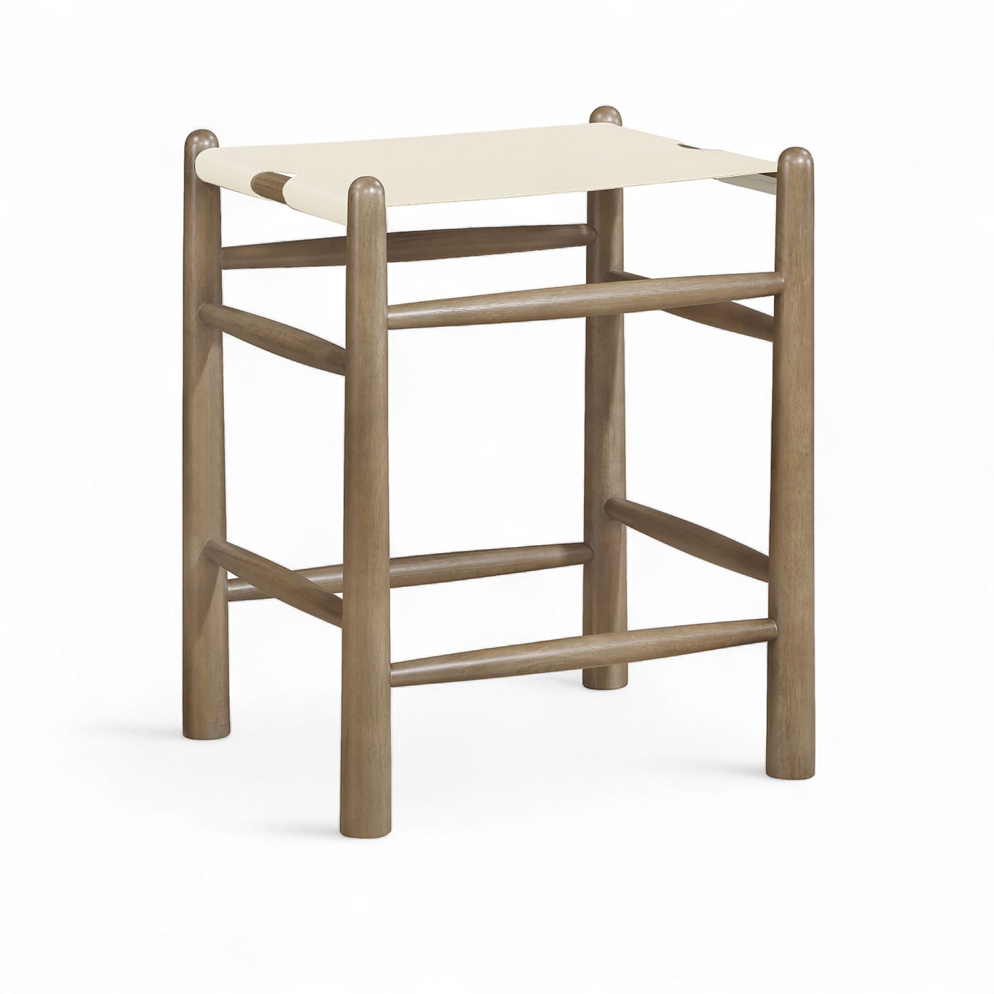 Santos - Backless Counter Stool With Stained Brown Base