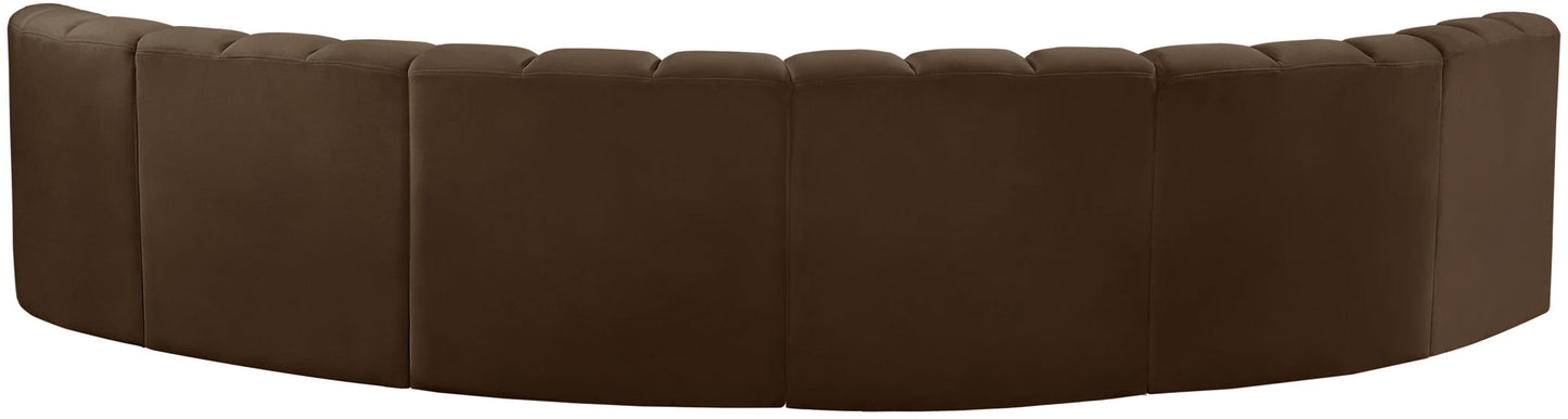 Arc - Velvet 6 Piece U-Shaped Modular Sofa