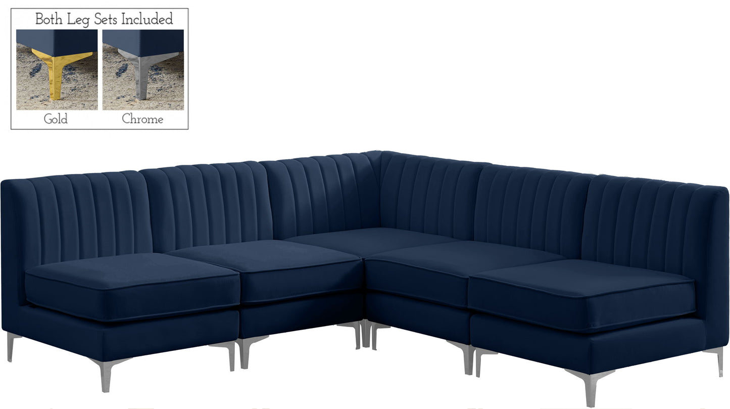 Alina - 5 Piece Armless Sectional