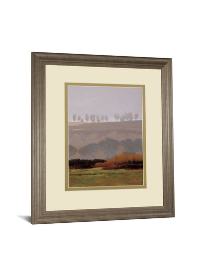 Trees Above The River By M. Bohne - Framed Print Wall Art - Light Brown