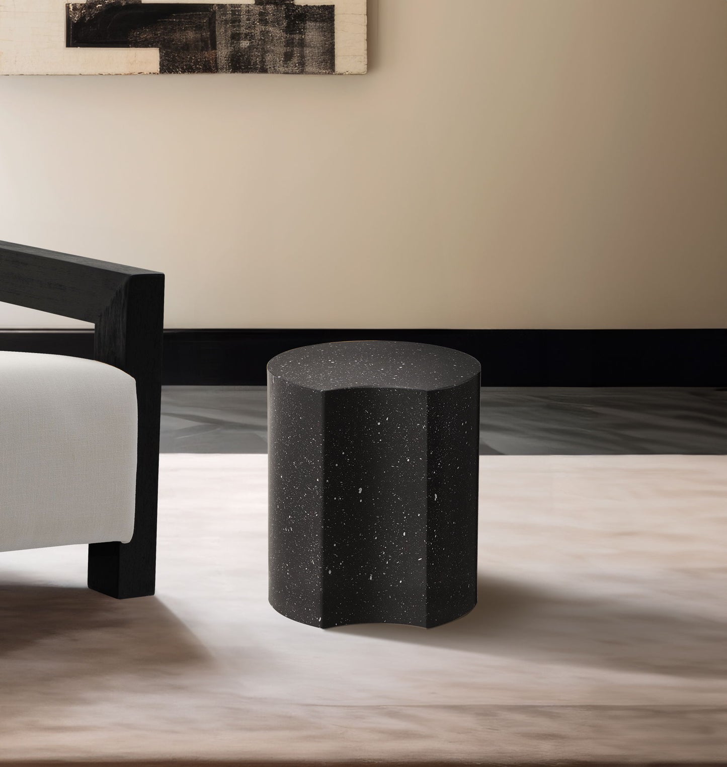 Dimple - End Table - Terazzo Finish