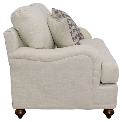 Glenn - Loveseat con respaldo acolchado - Gris claro