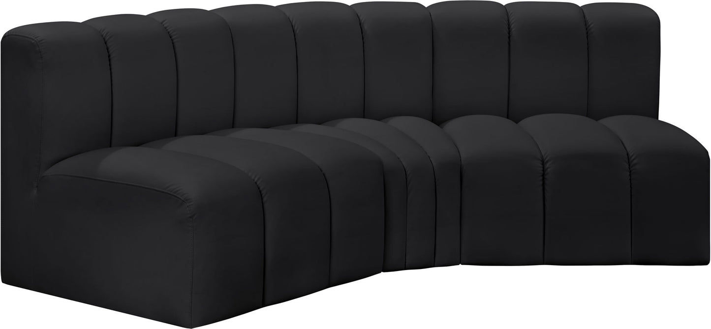 Arc - Faux Leather 3 Piece Modular Corner Sofa