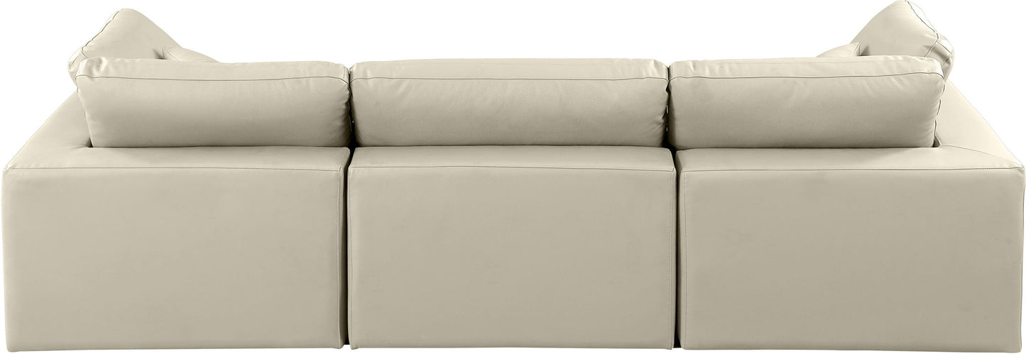 Comfy - Faux Leather Modular Sofa 3 Seats