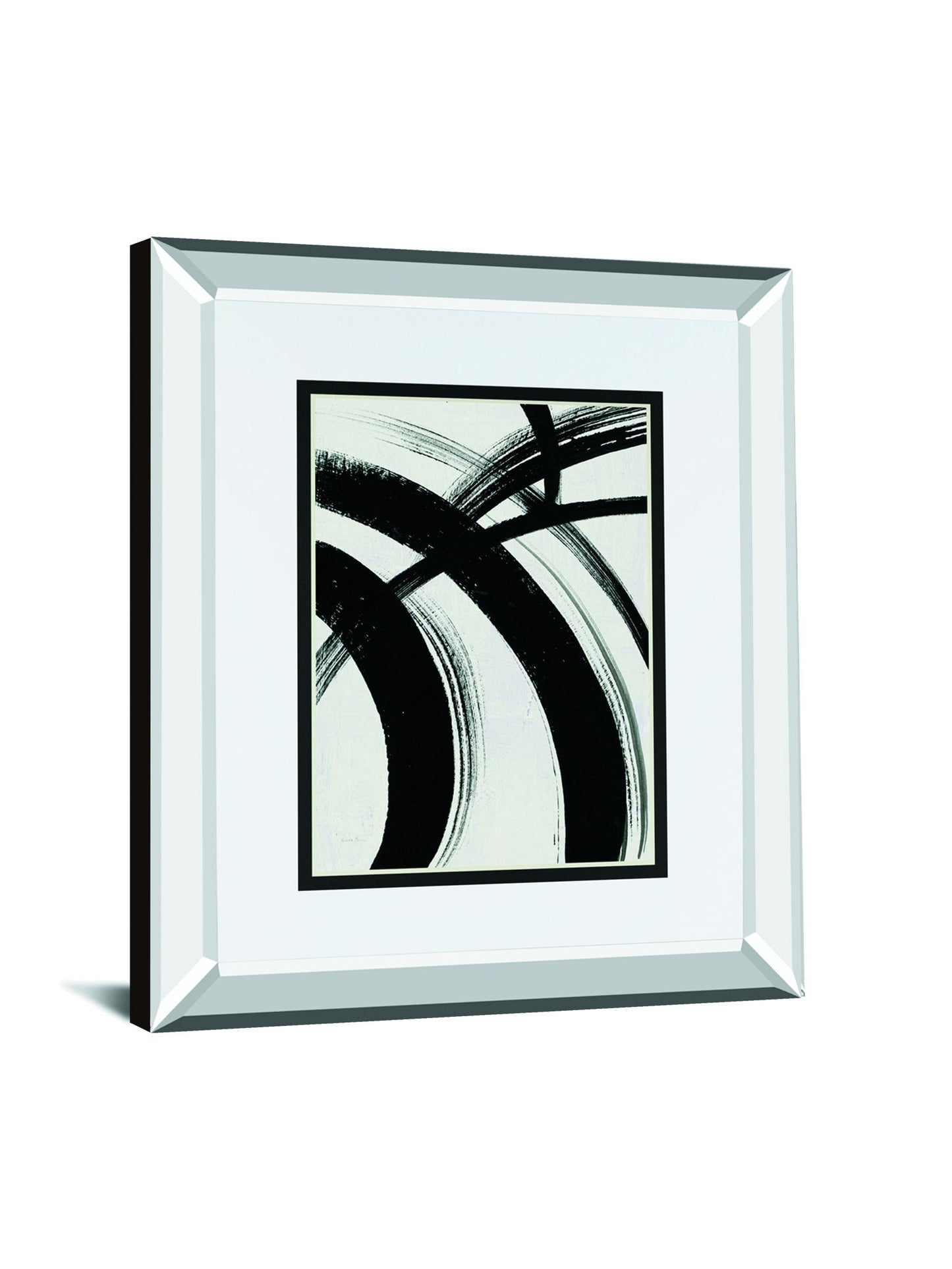Spontaneous I By Farida Zaman Mirrored Frame - Gray