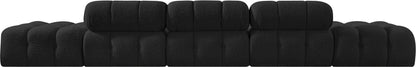 Ames - 5 Piece Boucle Upholstered Modular Sofa With 2 Armless Seats