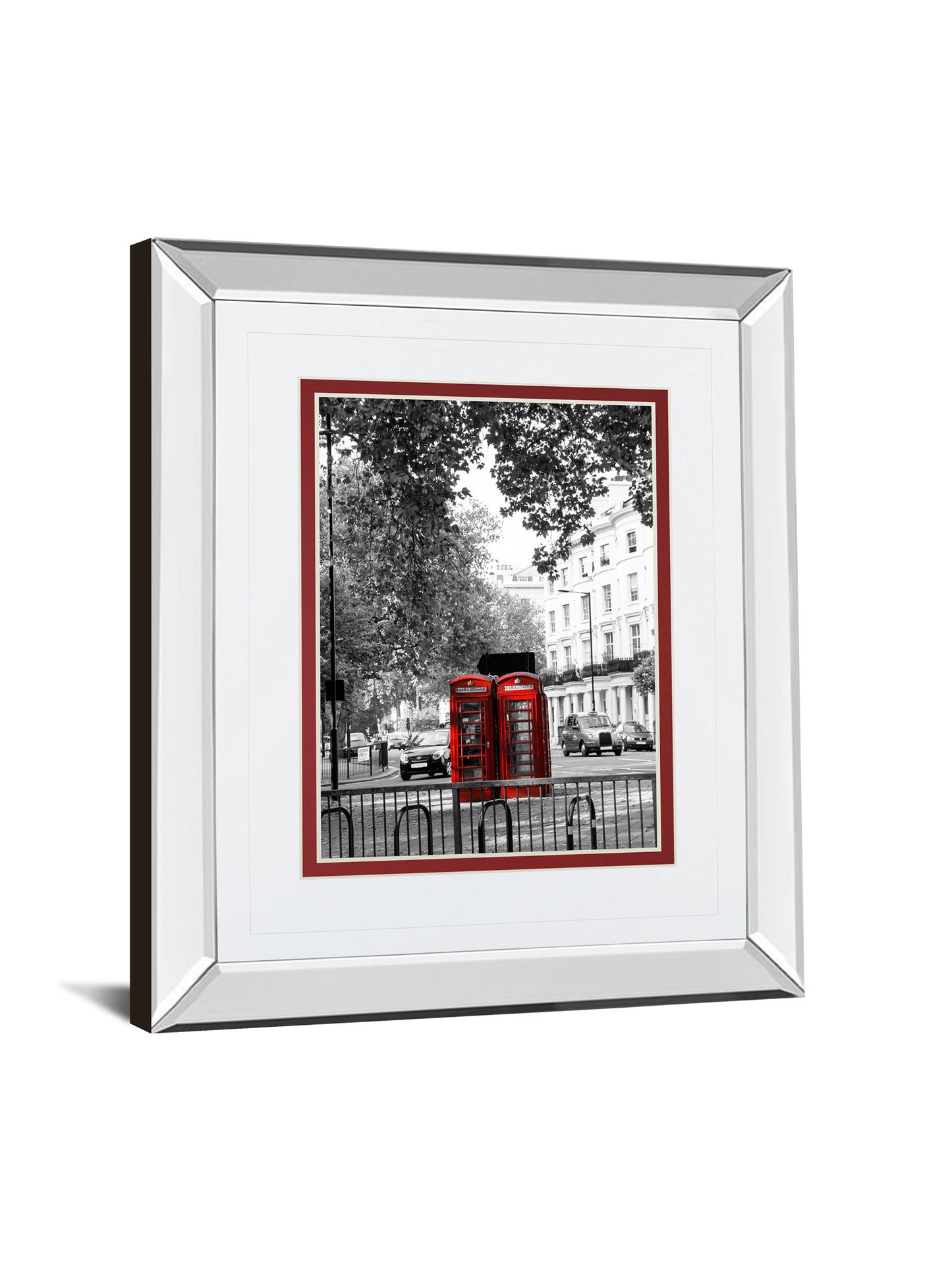 Telephone By Emily Navas - Mirror Framed Print Wall Art - Dark Gray