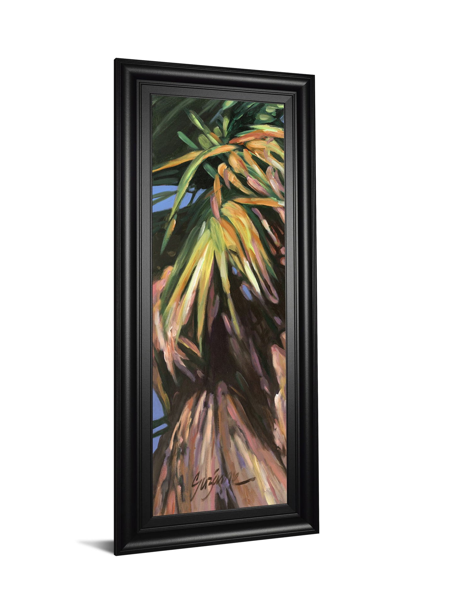 Wild Palm I By Suzanne Wilkins - Framed Print Wall Art - Dark Green