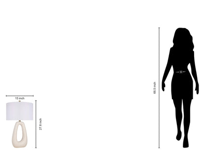 "Serenity Loop" Ceramic Table Lamp (Set of 2) - Textured White