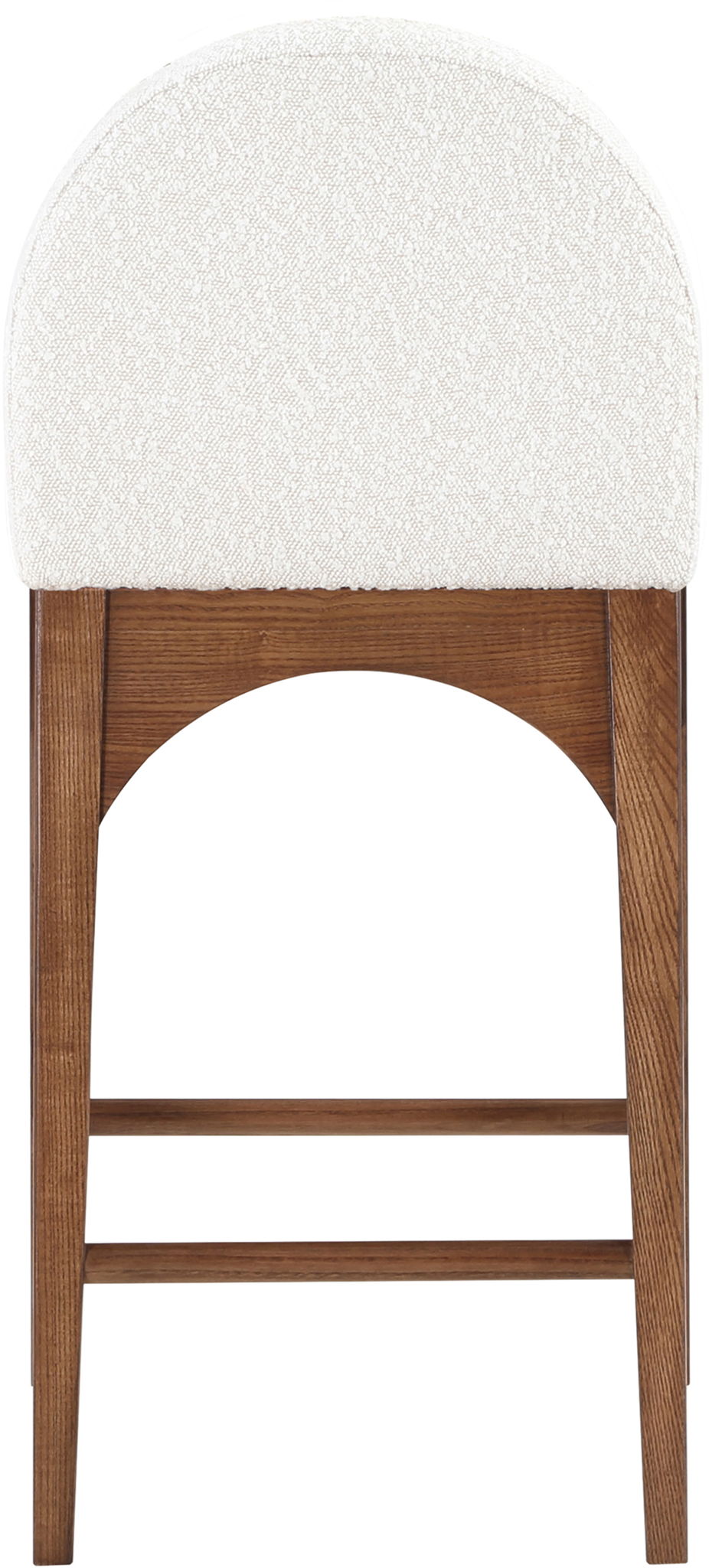 Waldorf - Boucle Stool With Brown Legs