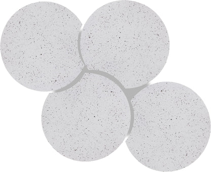 Dimple - 20" 4 Piece Modular Coffee Table - Terazzo Finish