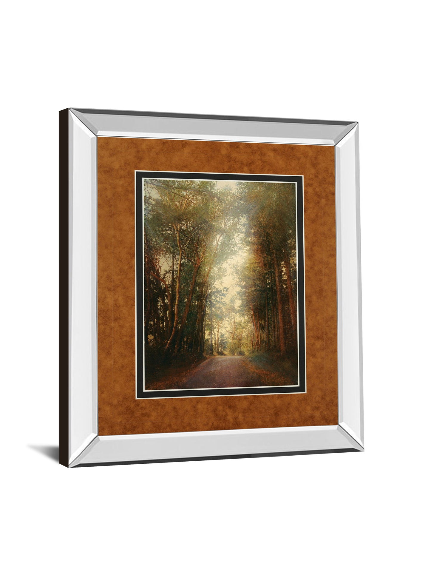 Road Of Mysteries Il By Amy Melious - Mirror Framed Print Wall Art - Light Brown