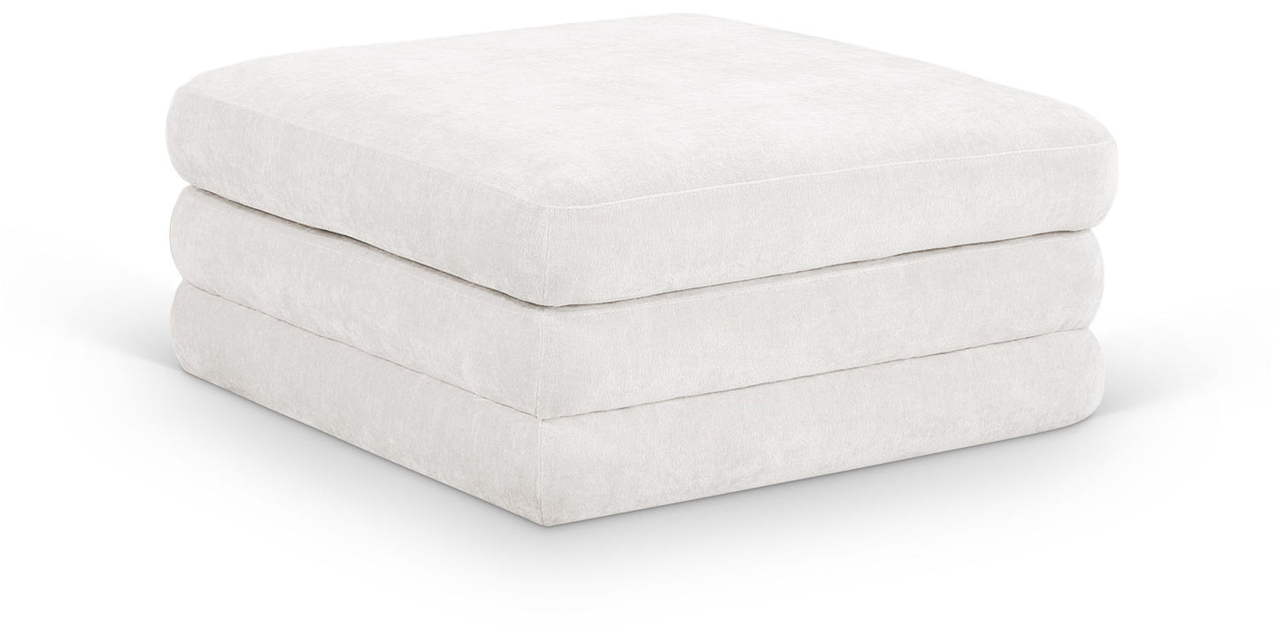 Stellar - Chenille Fabric Upholstered Modular Modular Ottoman