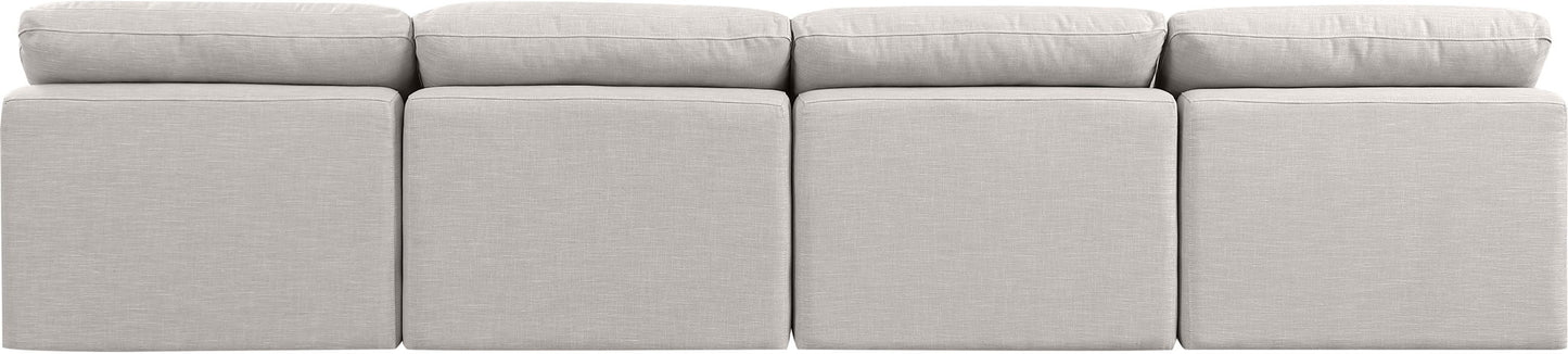 Indulge - Linen 4 Seat Modular Armless Sofa