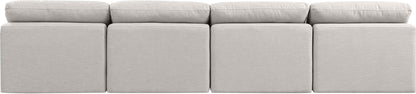 Indulge - Linen 4 Seat Modular Armless Sofa