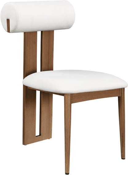 Dario - Faux Leather Dining Chair With Brown Frame (Set of 2)