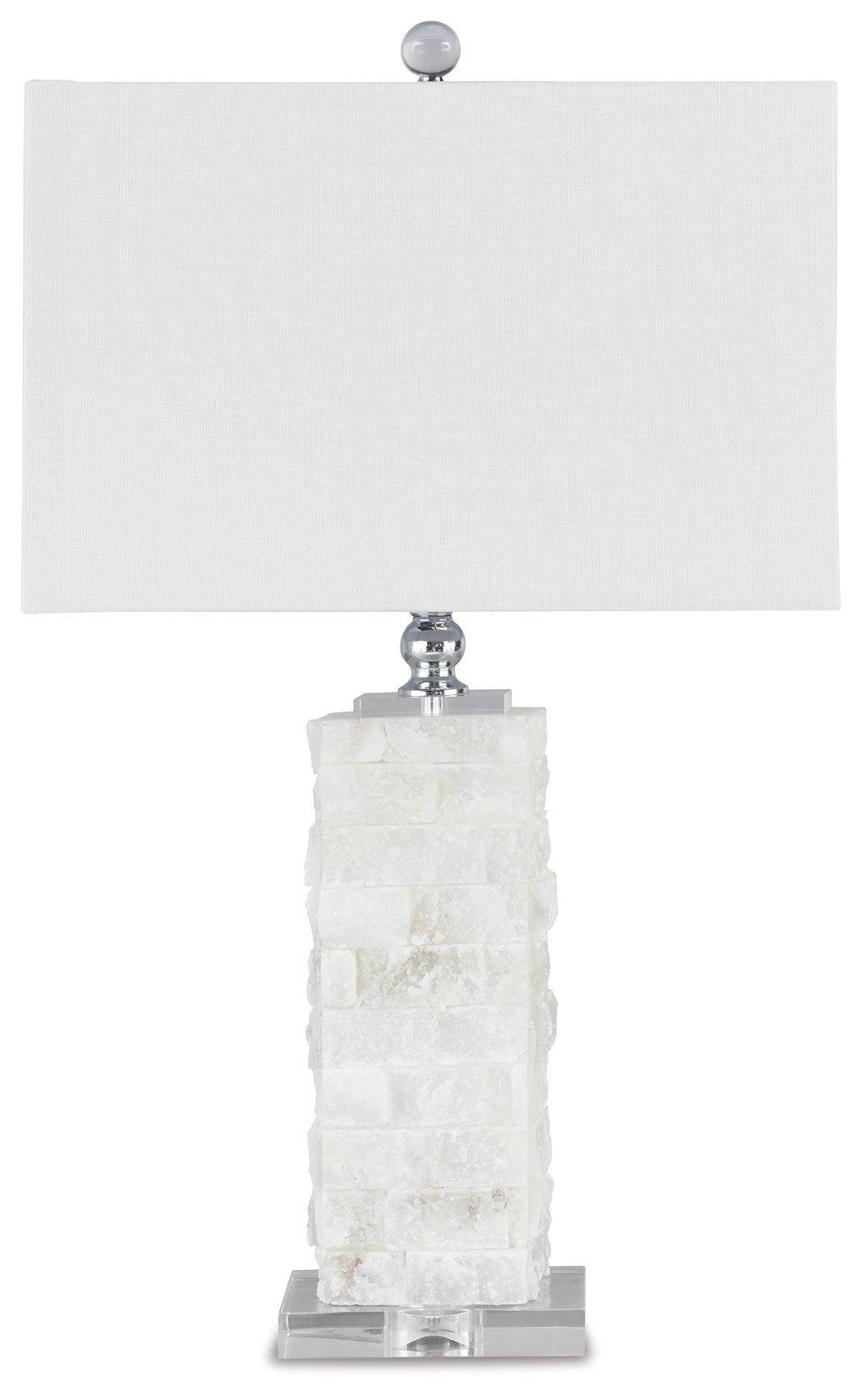Malise - Blanco - Lámpara de mesa de alabastro