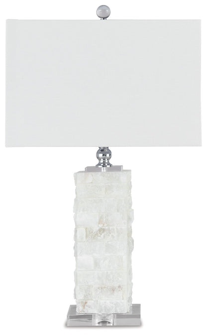 Malise - Blanco - Lámpara de mesa de alabastro